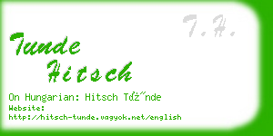 tunde hitsch business card